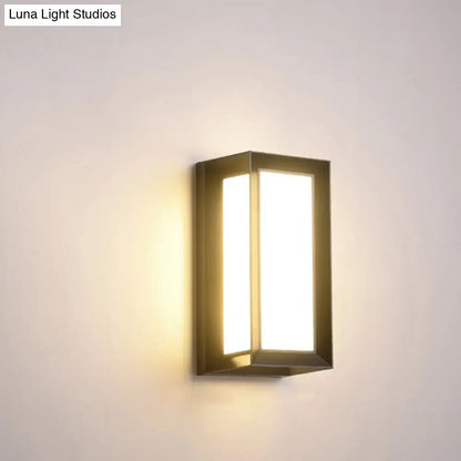 Black sound activated wall sconce with dual vertical light panels in a metal frame Decorbites on Tampa Home & Garden Store
