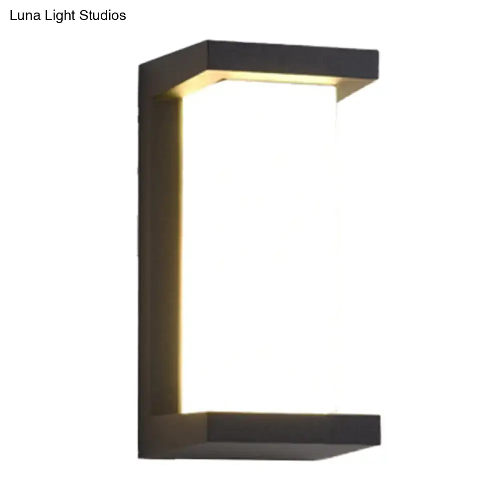 Black Sound Activated Sconce wall light with frame and glowing white panel Decorbites on Tampa Home & Garden Store