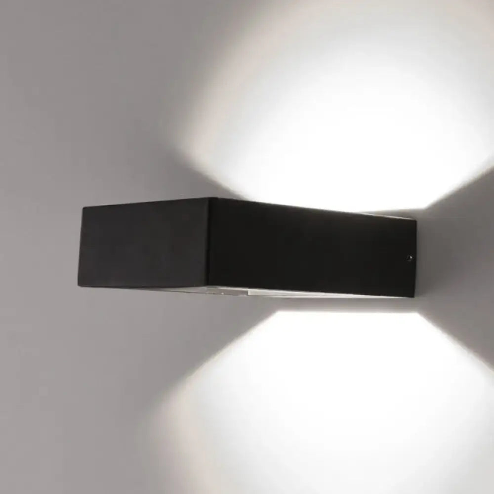 Black Square LED Sconce wall light, black metal by Decorbites on Tampa Home & Garden Store