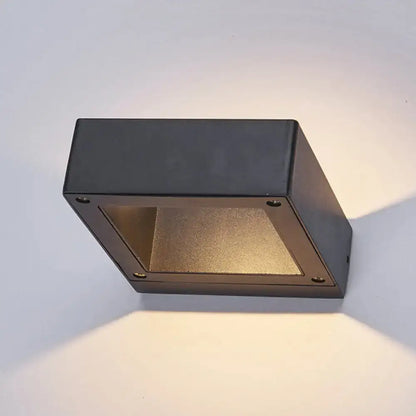 Black square LED sconce wall light, matte black metal, Decorbites on Tampa Home & Garden Store