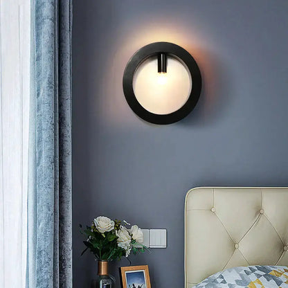 Modern Black Square Wall Sconce Lamp for Bathroom