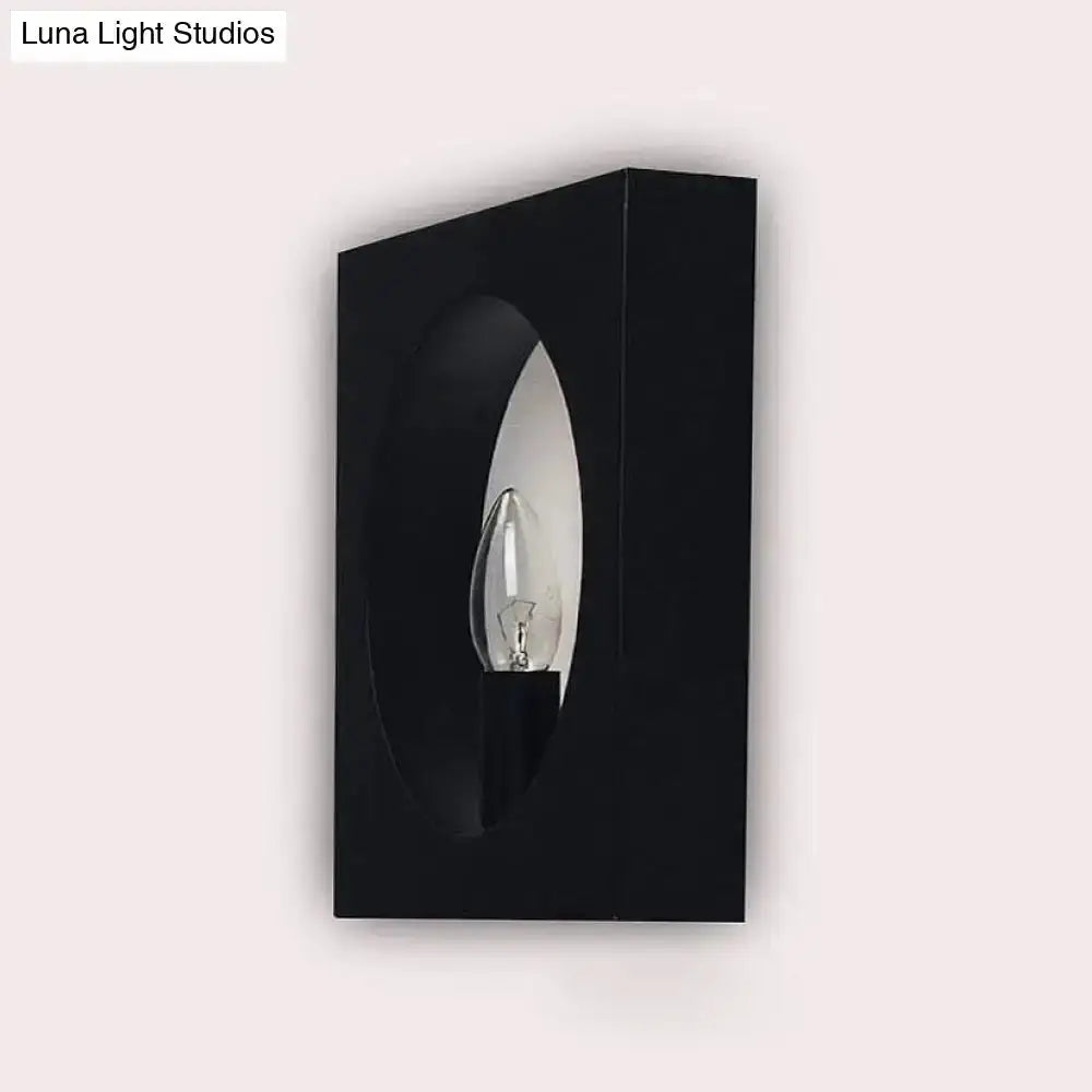 Modern Black Square Wall Sconce Lamp for Bathroom