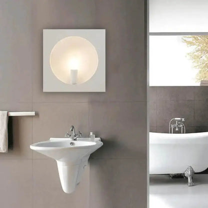 Modern Black Square Wall Sconce Lamp for Bathroom