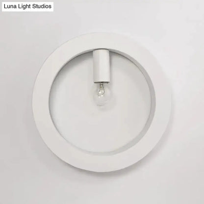 Modern Black Square Wall Sconce Lamp for Bathroom