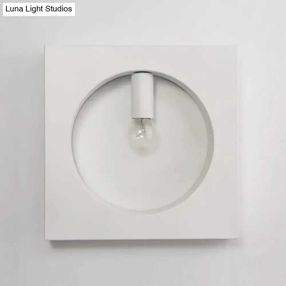 Modern Black Square Wall Sconce Lamp for Bathroom