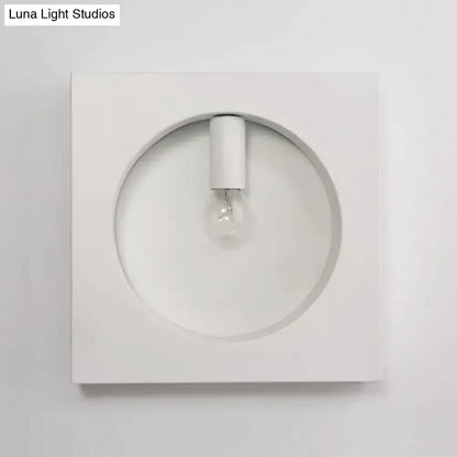 Modern Black Square Wall Sconce Lamp for Bathroom