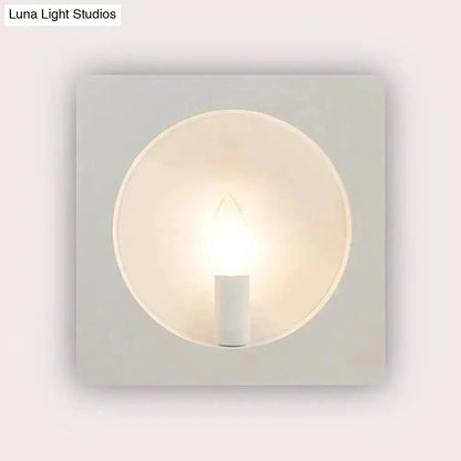 Modern Black Square Wall Sconce Lamp for Bathroom