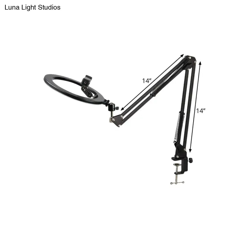 Black Swing Arm Mirror Light by Decorbites with adjustable clamp arm on Tampa Home & Garden Store