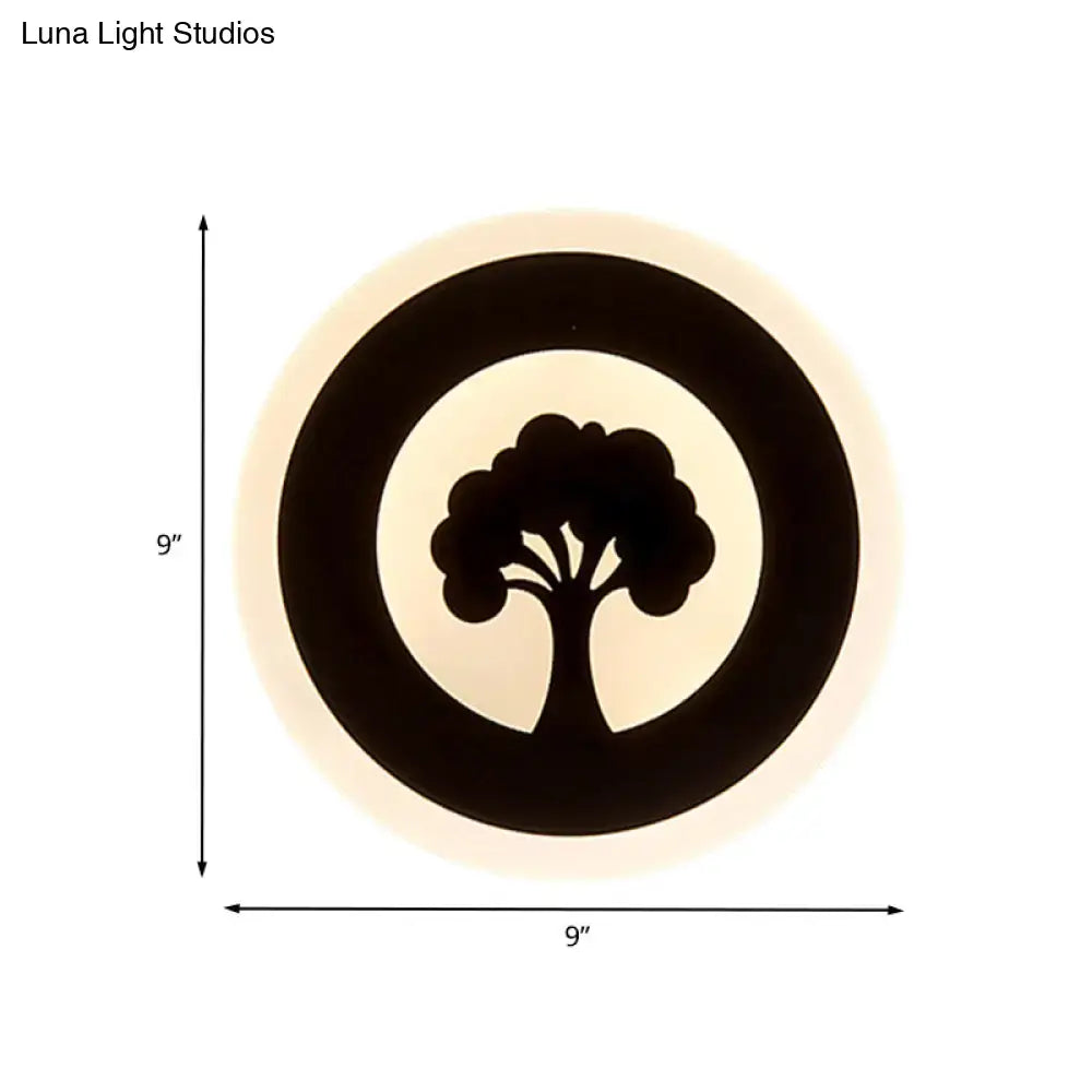 Black Flush Wall Sconce For Led Lighting