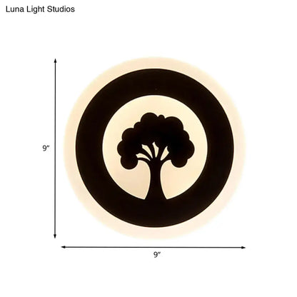 Black Flush Wall Sconce For Led Lighting