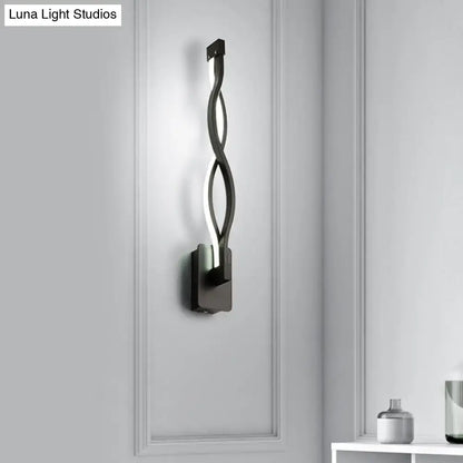 Decorbites Black Twisted LED Sconce wall light with intertwined metal arms on Tampa Home & Garden Store