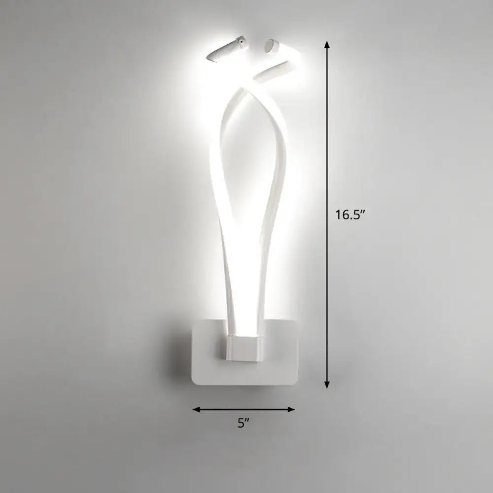 Black Spiral LED Sconce white finish, wall-mounted Decorbites on Tampa Home & Garden Store