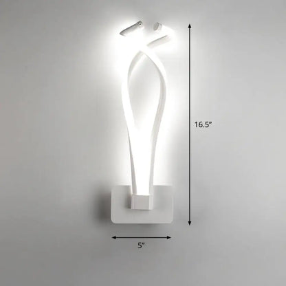 Black Spiral LED Sconce white finish, wall-mounted Decorbites on Tampa Home & Garden Store