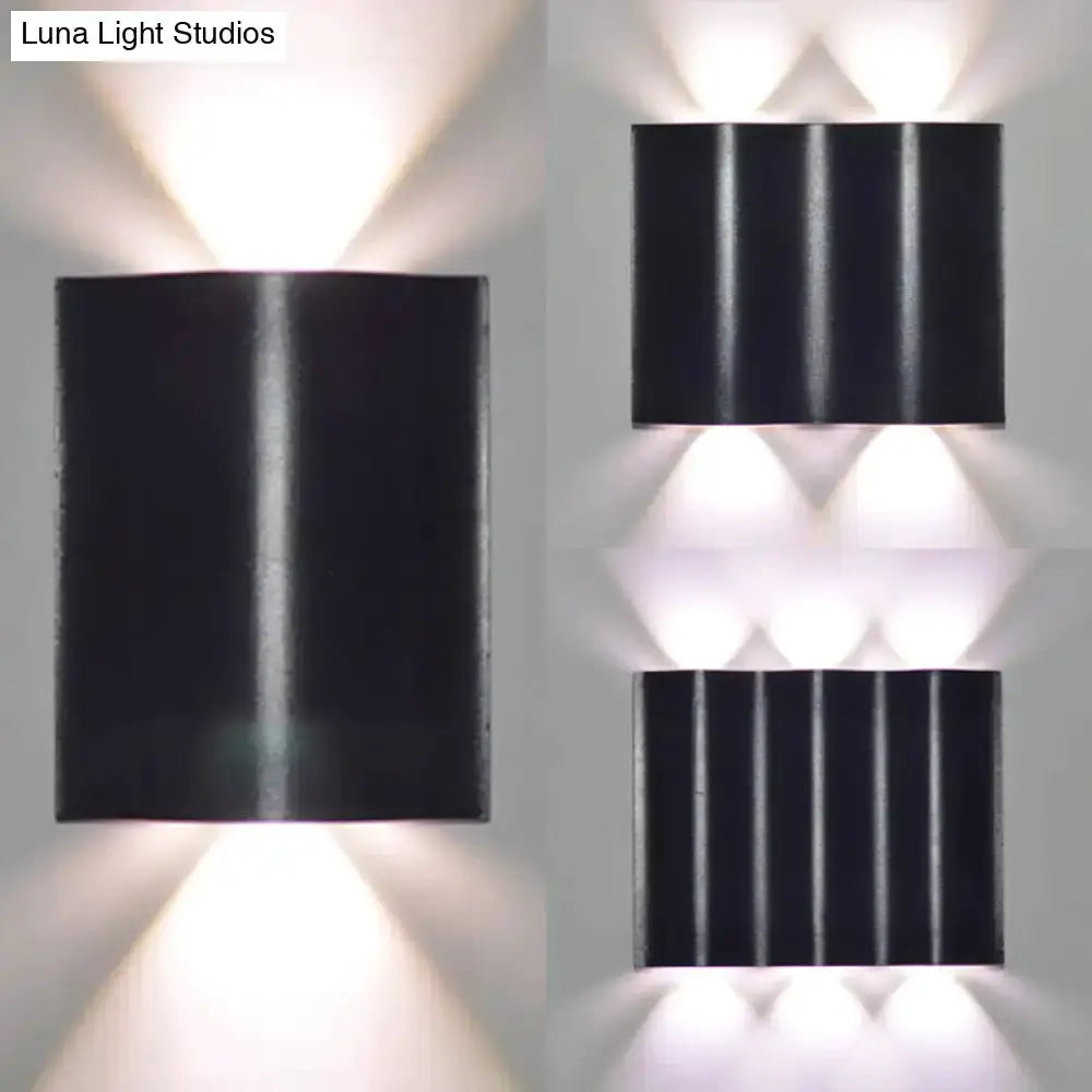 Modern Black Wavy Wall Washer Lamp Porch Lighting
