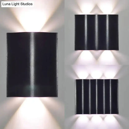 Modern Black Wavy Wall Washer Lamp Porch Lighting