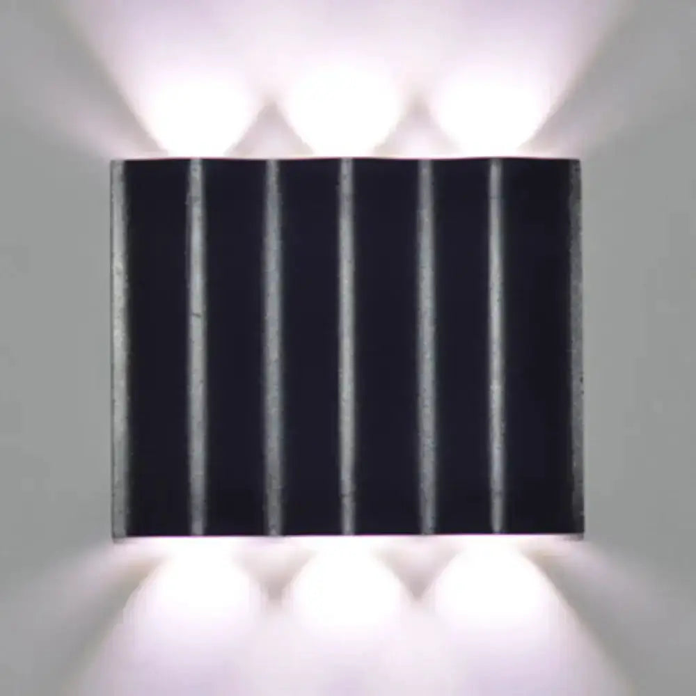 Modern Black Wavy Wall Washer Lamp Porch Lighting