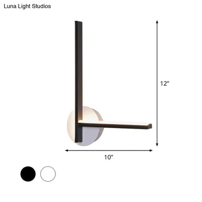Modern Black Acrylic Cross Wall Sconce