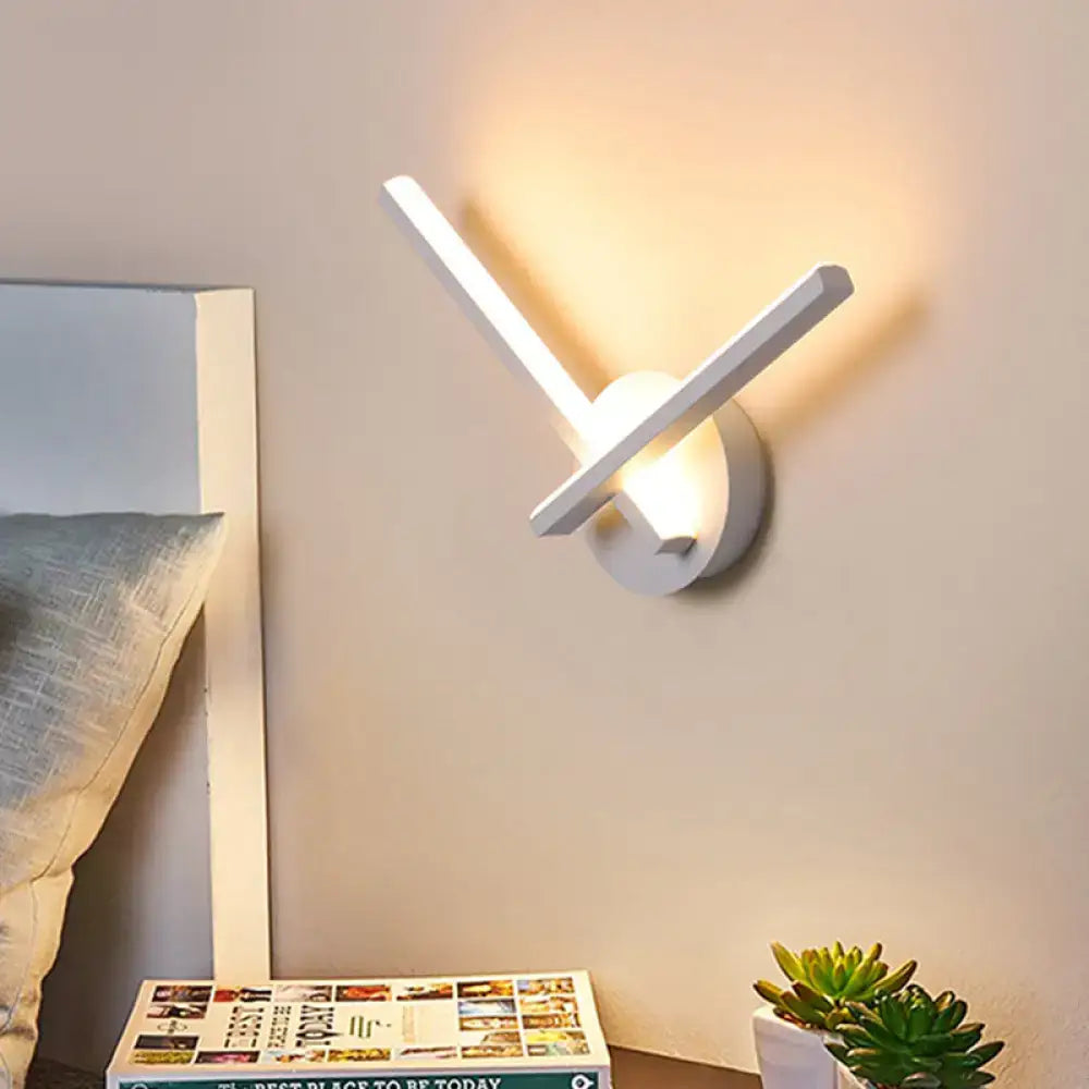 Cross wall sconce Decorbites, black & white acrylic with warm white light on Tampa Home & Garden Store