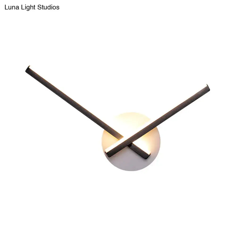 Cross wall sconce, modern black & white acrylic, warm white light, Decorbites on Tampa Home & Garden Store