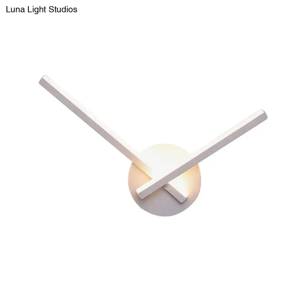 White acrylic cross wall sconce with intersecting arms warm white light Decorbites on Tampa Home & Garden Store