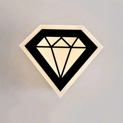Black and White Acrylic Diamond Bedside Lamp