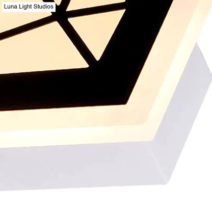 Black and White Acrylic Diamond Bedside Lamp