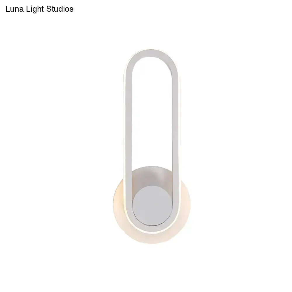 Modern Black and White Aluminum Wall Lamp Sconce