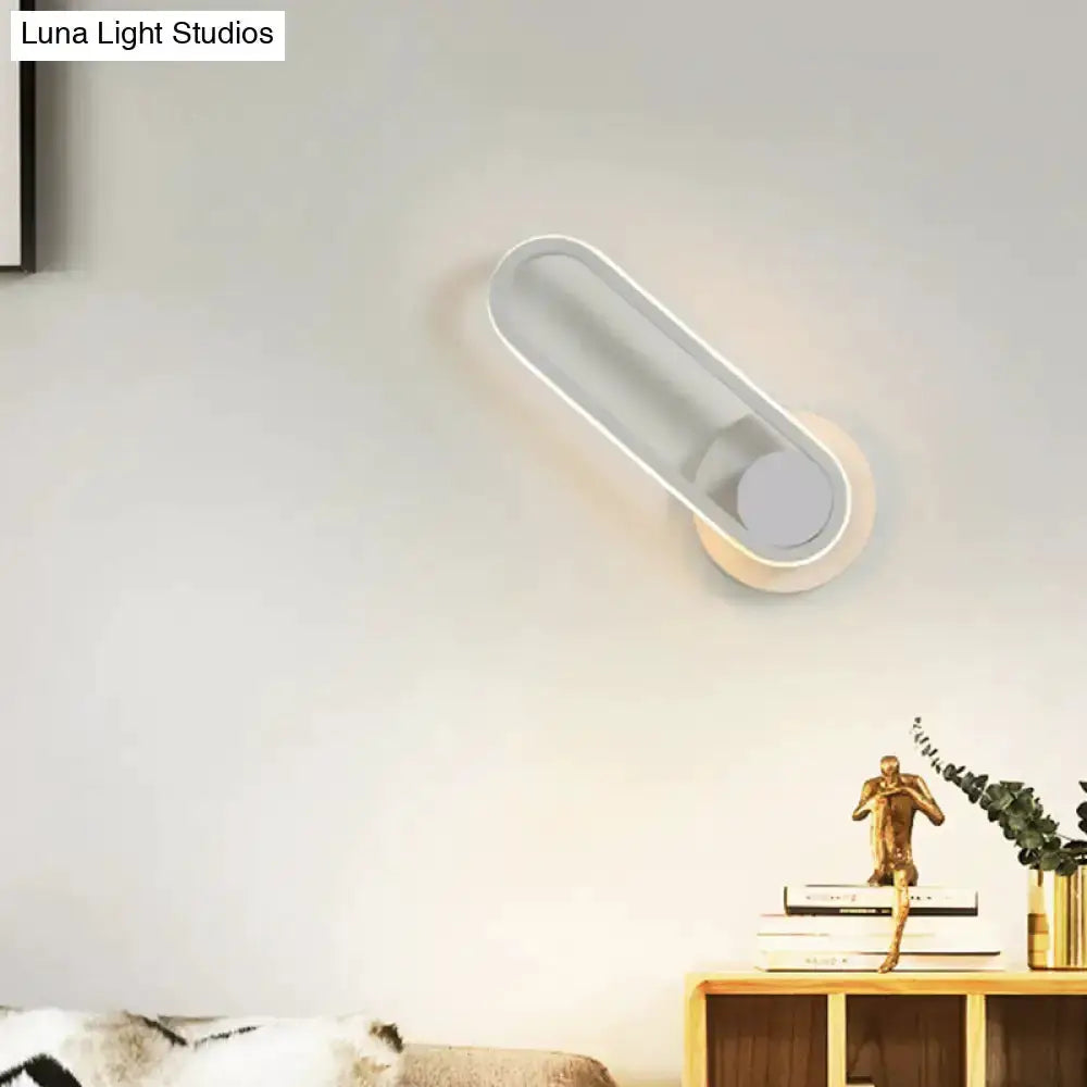 Modern Black and White Aluminum Wall Lamp Sconce