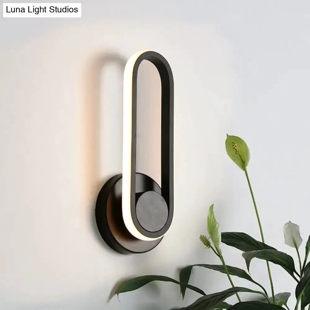 Modern Black and White Aluminum Wall Lamp Sconce