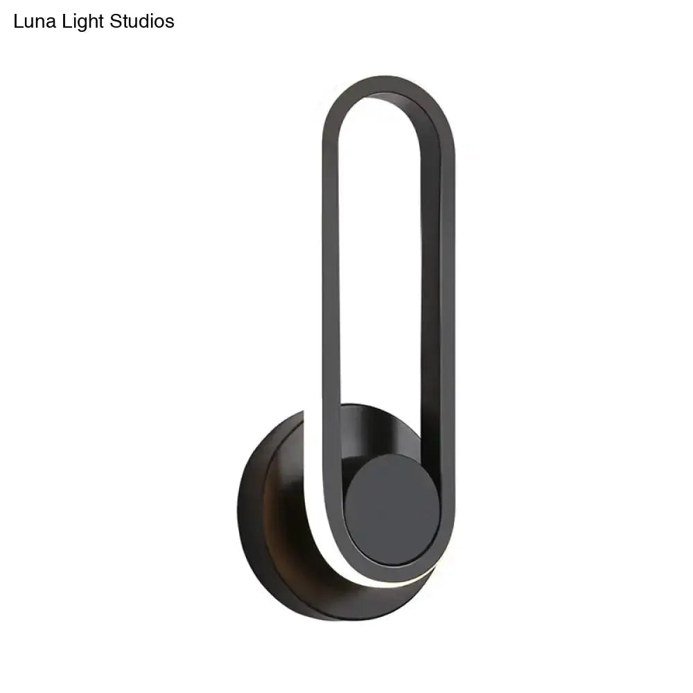 Modern Black and White Aluminum Wall Lamp Sconce