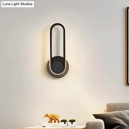 Modern Black and White Aluminum Wall Lamp Sconce
