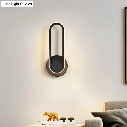 Wall lamp sconce in black and white aluminum frame for bedroom by Decorbites on Tampa Home & Garden Store