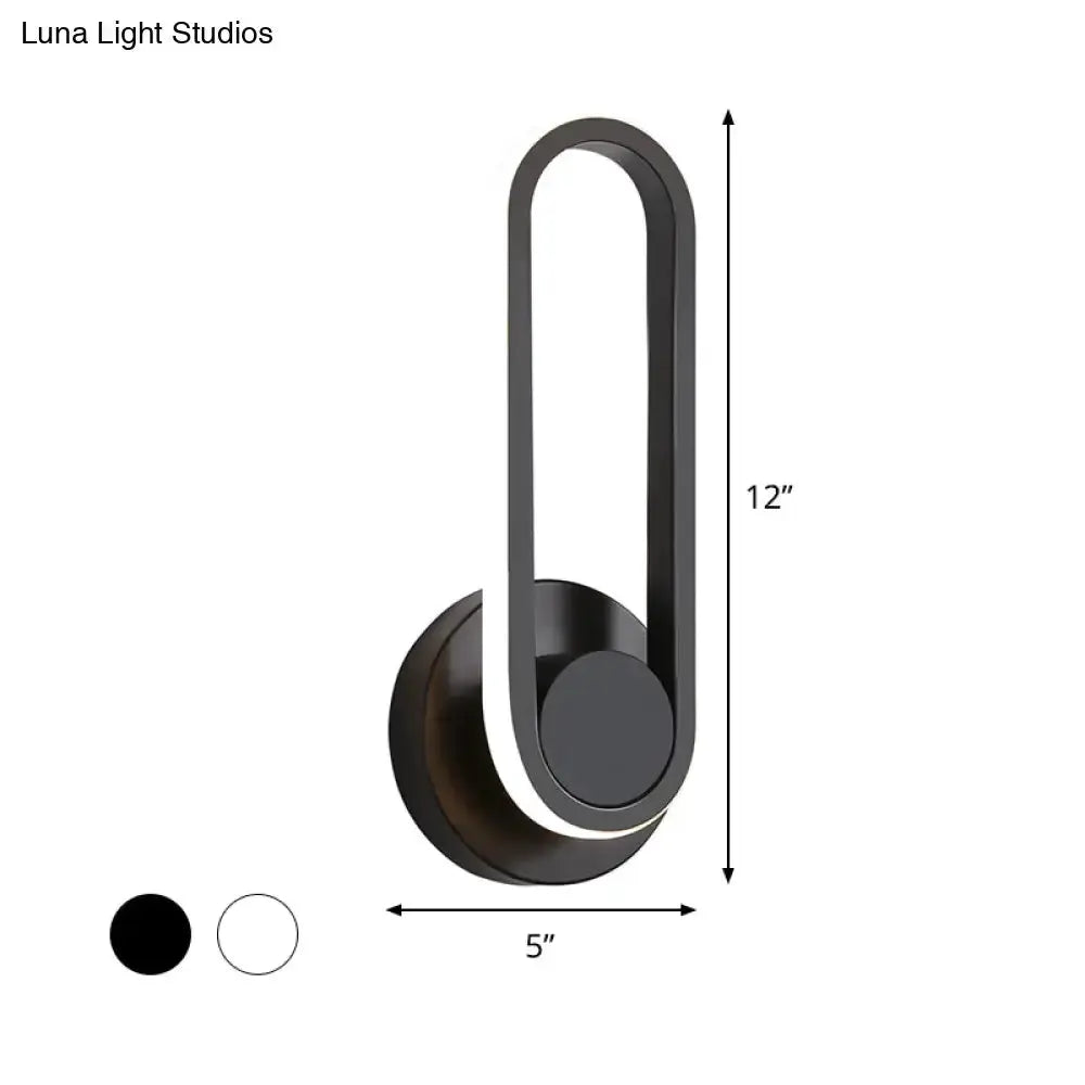 Modern Black and White Aluminum Wall Lamp Sconce