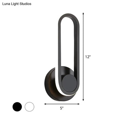 Modern Black and White Aluminum Wall Lamp Sconce