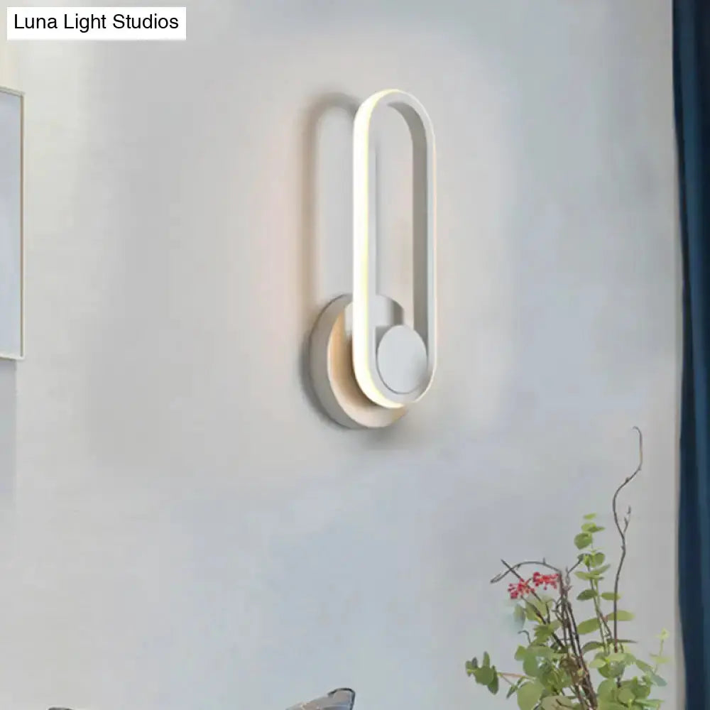 Modern Black and White Aluminum Wall Lamp Sconce