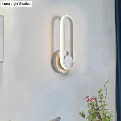 Modern Black and White Aluminum Wall Lamp Sconce