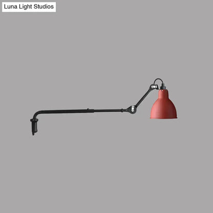 Articulated wall lamp black metal arm with red shade Decorbites on Tampa Home & Garden Store