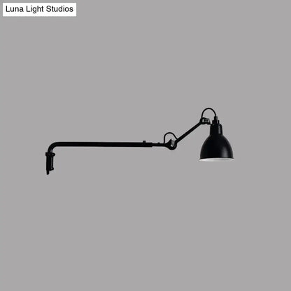 Black articulated bedroom wall lamp with long adjustable arm and metal shade electric Decorbites on Tampa Home & Garden Store