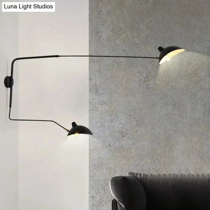Modern black and white articulated wall sconce with dual adjustable shades Decorbites on Tampa Home & Garden Store