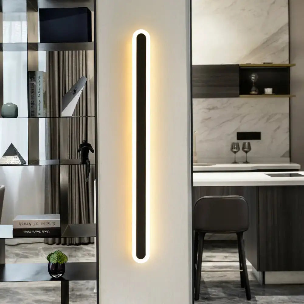 Modern black and white acrylic wall sconce aisle light by Decorbites with vertical glow on Tampa Home & Garden Store