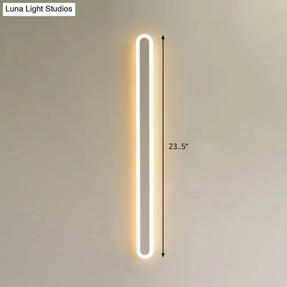 Elliptical acrylic wall sconce, modern black and white, 23.5in tall, Decorbites on Tampa Home & Garden Store