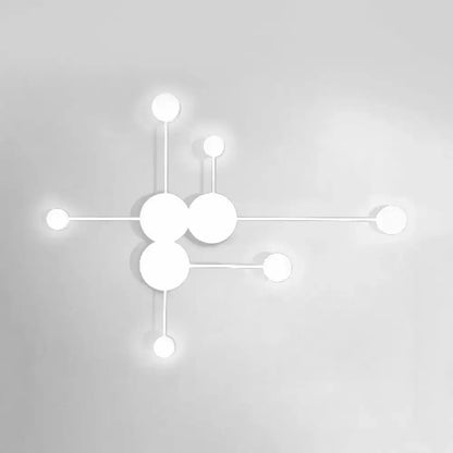 Modern geometric wall sconce with white globe lights by Decorbites on Tampa Home & Garden Store