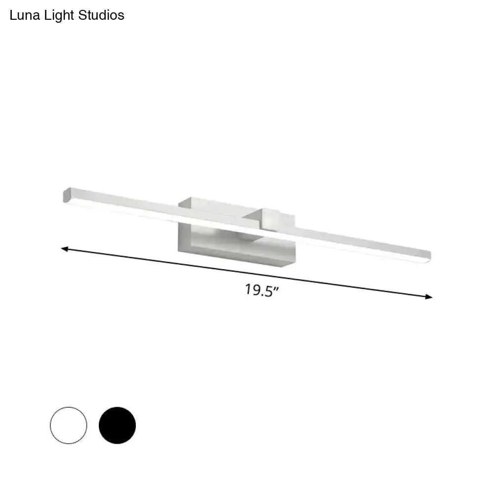Modern Black White Iron Stick Led Mirror Light