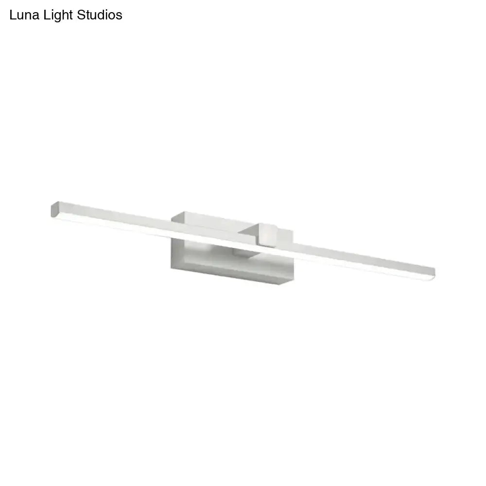 Modern Black White Iron Stick Led Mirror Light