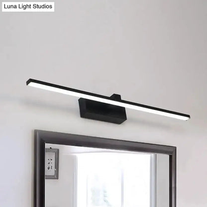 Modern Black White Iron Stick Led Mirror Light