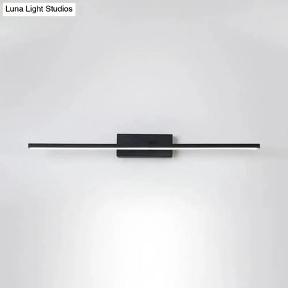 Modern Black White Iron Stick Led Mirror Light