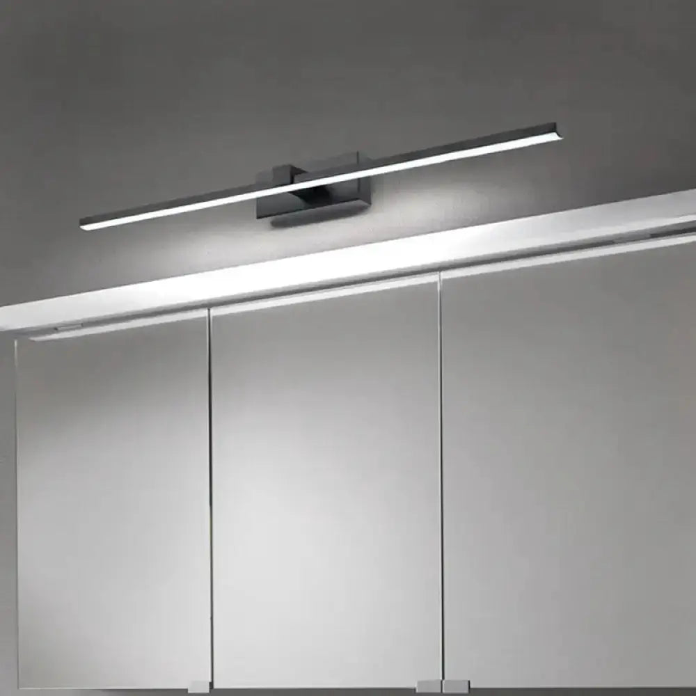 Modern Black White Iron Stick Led Mirror Light