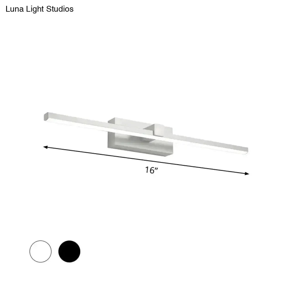 Modern Black White Iron Stick Led Mirror Light
