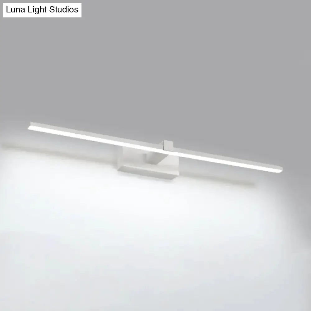Modern Black White Iron Stick Led Mirror Light