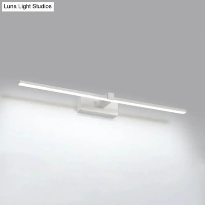 Modern Black White Iron Stick Led Mirror Light